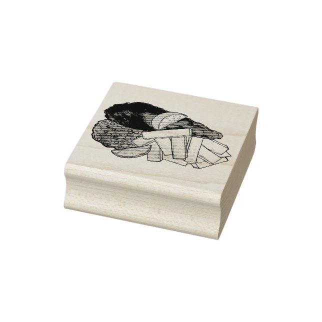 Sello De Caucho Pescado y chile Peas Tienda británica de chile (Sello)