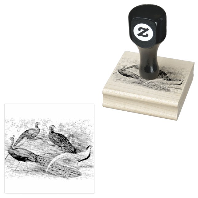 Sello De Caucho Pheasant Peacock Mixed Scrapbooking (Sellado)