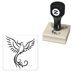 Sello De Caucho Phoenix Flames Animal Mistical Bird Emblem
