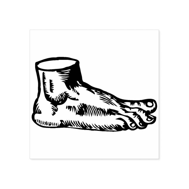 Sello De Caucho Pie humana (Impresión)