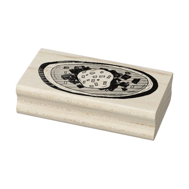 Sello De Caucho Piel de papa cargada Aperitivos de comida Bacon (Sello)