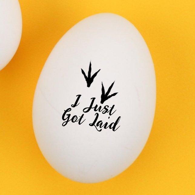 Sello De Caucho Pies de pollo "acabo de acostarme" Huevo (Subido por el creador)