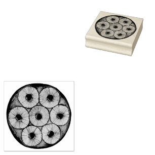 Sello De Caucho Pineapple Upside Down Cake Cherries Baking Dessert