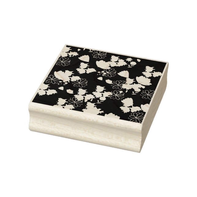 Sello De Caucho pink flowers (Sello)