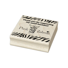 Sello De Caucho Pink Zebra Gracias Estampilla | Suministros de neg