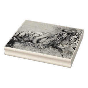 Sello De Caucho Pintura de tigre