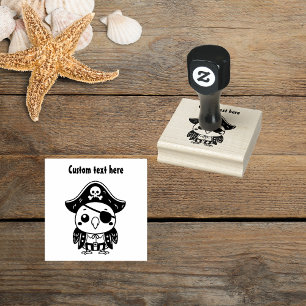 Sello De Caucho Pirate Parrot