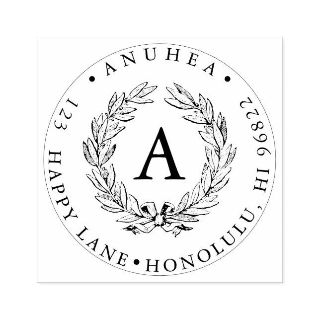 Sello De Caucho PixDezines Laurel Wreath (Impresión)