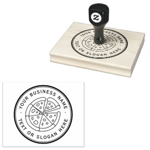 Sello De Caucho pizza Logotipo Empresarial Personalizado Grande