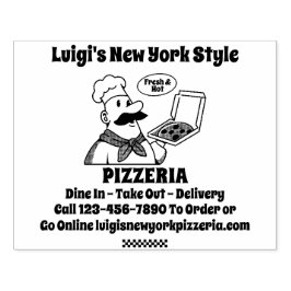 Sello De Caucho Pizzería Personalizada Detallada