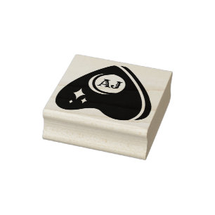 Sello De Caucho Planchette de mesa espiritual con iniciales Person
