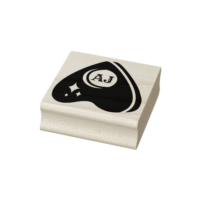 Sello De Caucho Planchette de mesa espiritual con iniciales Person (Sello)