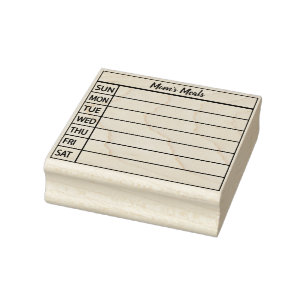 Sello De Caucho Planificador de comidas de Bullet Journal