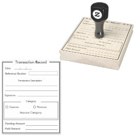 Sello De Caucho Plantilla de registro de transacciones de personal