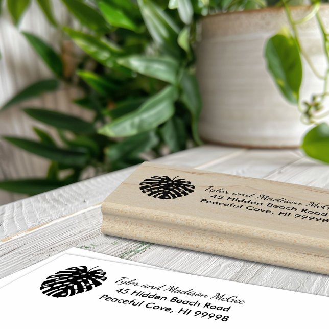 Sello De Caucho Playa de Foliage Tropical alumbra Navidades de vac (Subido por el creador)