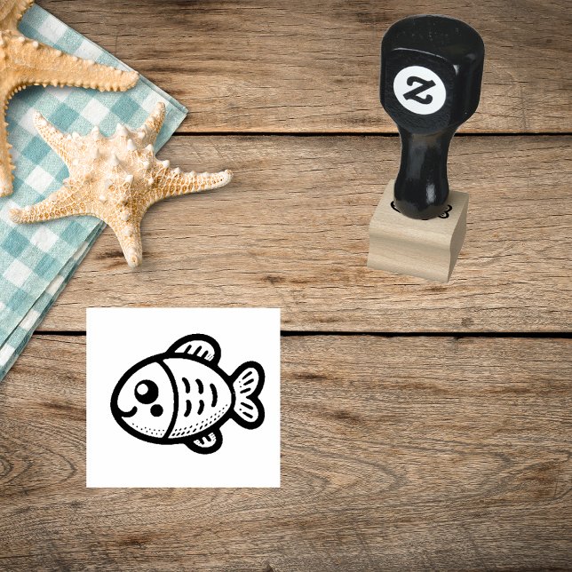 Sello De Caucho Playful Fish Rubber Stamp (Subido por el creador)