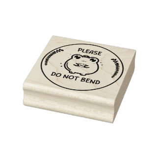 Sello De Caucho Please do not bend stamp, frog stamp design, Mail