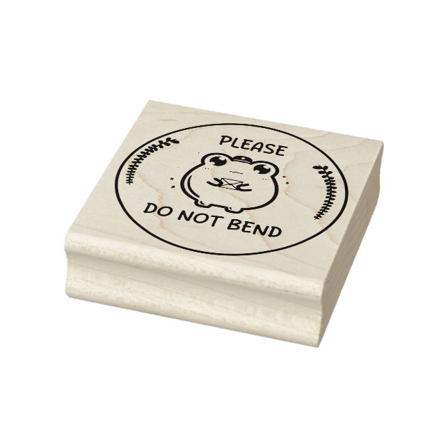 Sello De Caucho Please do not bend stamp, frog stamp design, Mail (Sello)