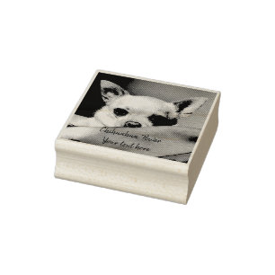 Sello De Caucho Poder de la chihuahua personalizado