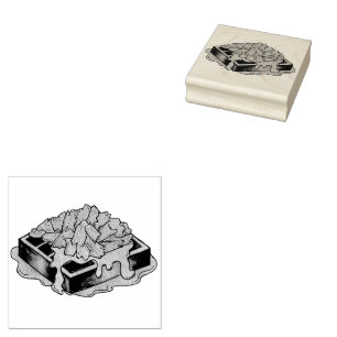 Sello De Caucho Pollo y Waffles Pennsylvania Alimentos holandeses