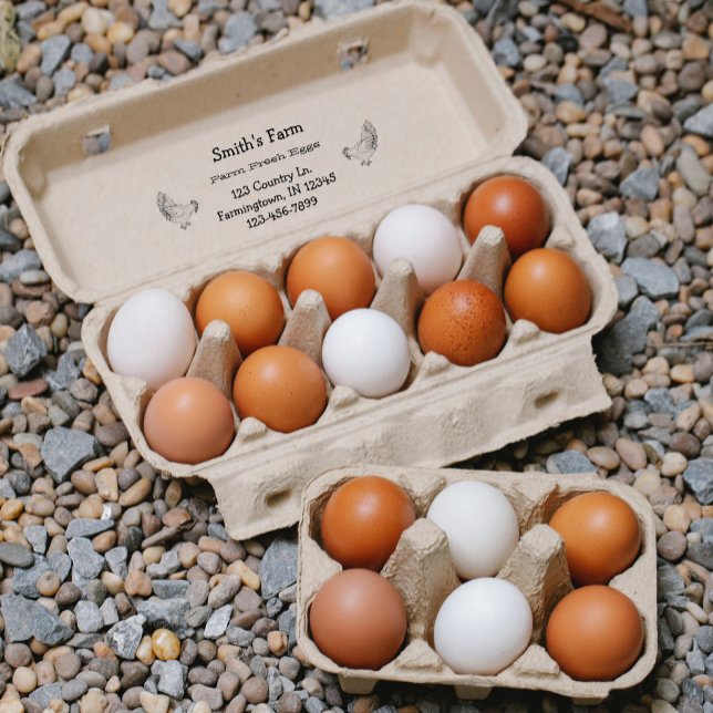 Sello De Caucho Pollos de huevos frescos de la granja de personali (Subido por el creador)