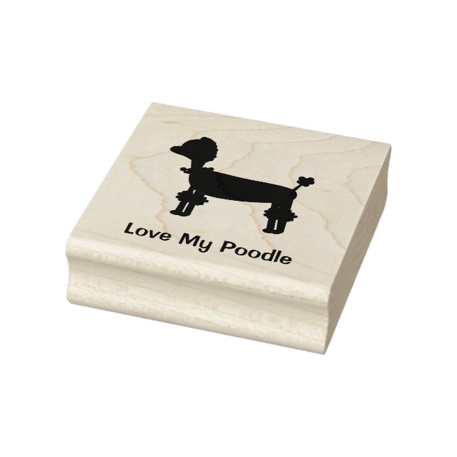 Sello De Caucho Poodle Love (Sello)