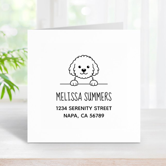 Sello De Caucho Poodle Mix Dog Doodle Pet Address (Subido por el creador)