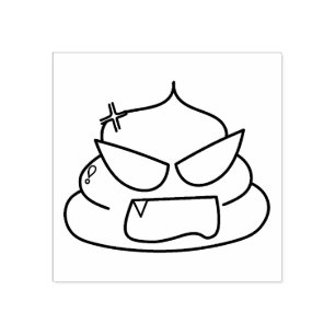 Sello De Caucho Poop enojado - Brootsch the PooPoo