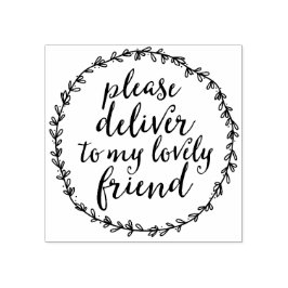 Sello De Caucho Por favor, entrega a mi querido amigo sobre arte