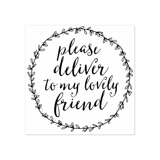 Sello De Caucho Por favor, entrega a mi querido amigo sobre arte (Impresión)