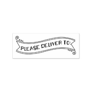 Sello De Caucho Por Favor, Entregar A La Galería De Correos De Car