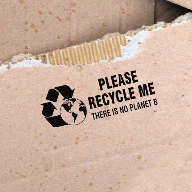 Sello De Caucho Por favor, recicle, no hay planeta B, (Subido por el creador)