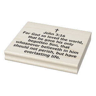 Sello De Caucho Porque Dios amó al mundo Juan 3:16 