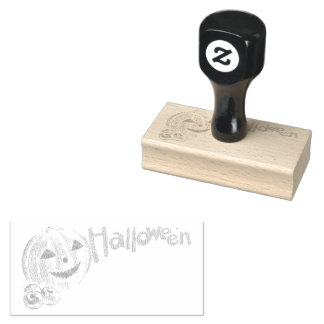 Sello De Caucho Posada de papá de Jack o Lanterns de Halloween