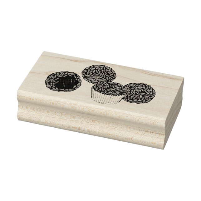 Sello De Caucho Postre de trufas de chocolate brasileño Brigadeiro (Sello)