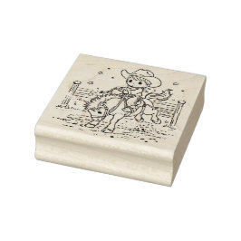 Sello De Caucho Precious Moments Rodeo Rubber Stamp