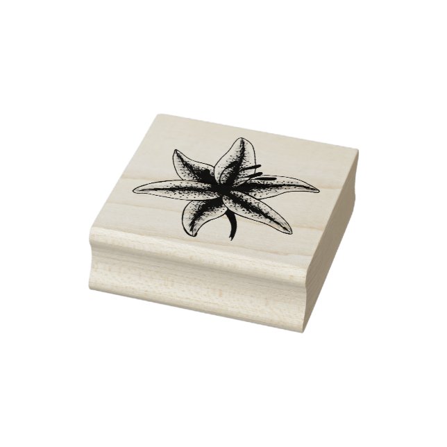 Sello De Caucho Primavera Lily Floral Lilies Flores Flores Blossom (Sello)