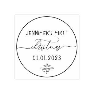 Sello De Caucho Primera firma navideña