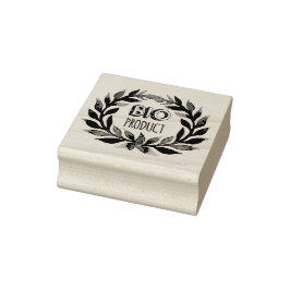 Sello De Caucho Producto bio Agua verde Granja de alimentos fresco