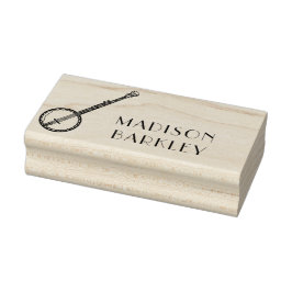 Sello De Caucho Profesor de Música Banjo