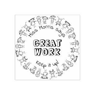 Sello De Caucho Profesor de nombre personalizado dice gran estampi