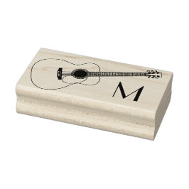 Sello De Caucho Profesora de Música de Guitarra Acústica