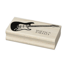 Sello De Caucho Profesora de Música de Guitarra Eléctrica