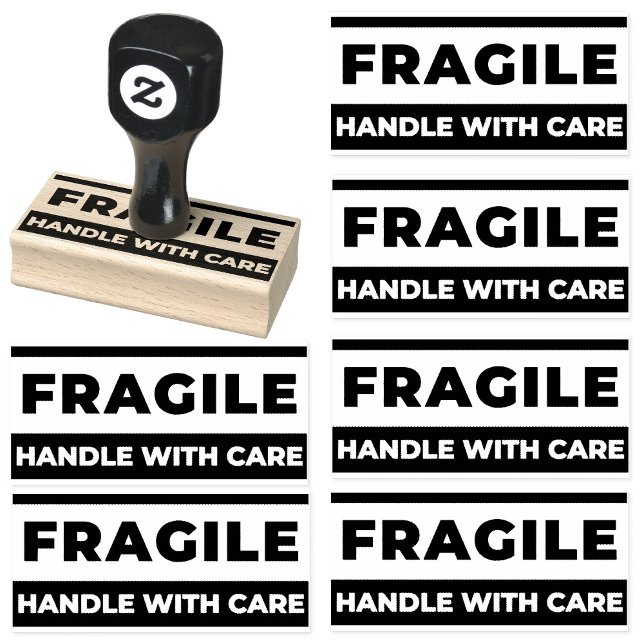 Sello De Caucho Professional Fragile Marker | Handle with care  (fragile stamp)
