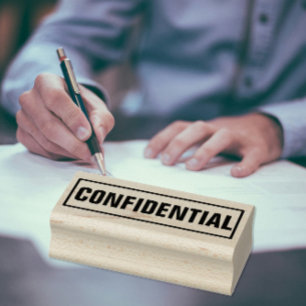 Sello De Caucho Prueba de apoyo confidencial de la oficina de jueg