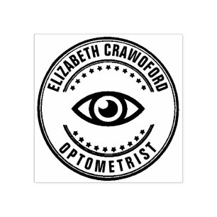 Sello De Caucho Prueba Vision del óptico del optometrista del