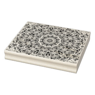 Sello De Caucho Psicodélico Ornate Hippie Mandala