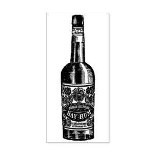 Sello De Caucho Publicidad de cosecha - Botella Bay Rum