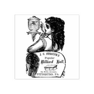 Sello De Caucho Publicidad victoriana Billiard Hall Pittsburgh Pa.