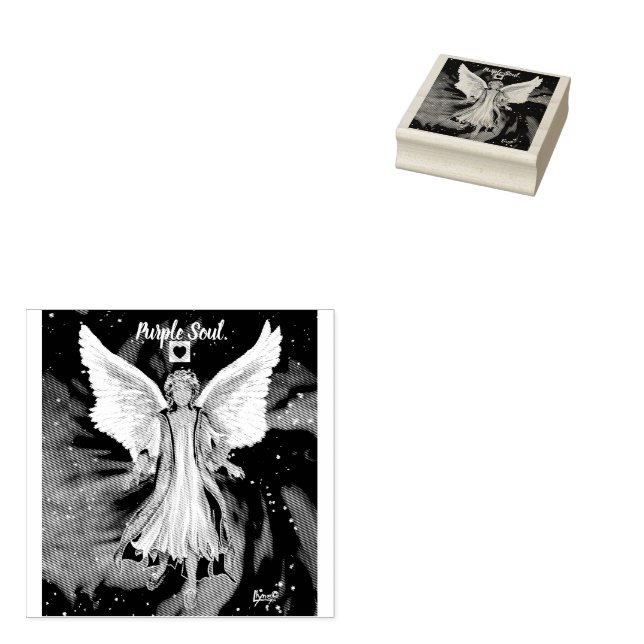 Sello De Caucho Purple Soul Scarf (Sellado)
